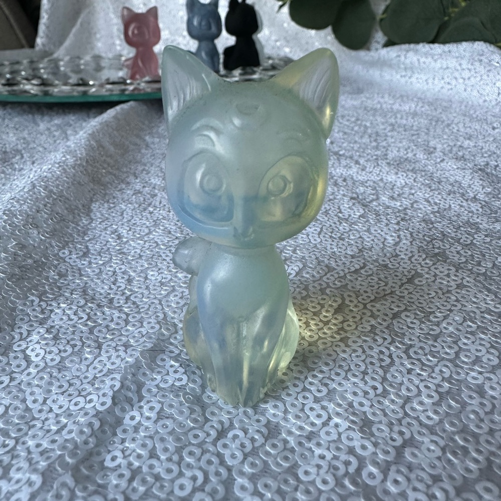 White opalite sailor moon crystal Luna cat